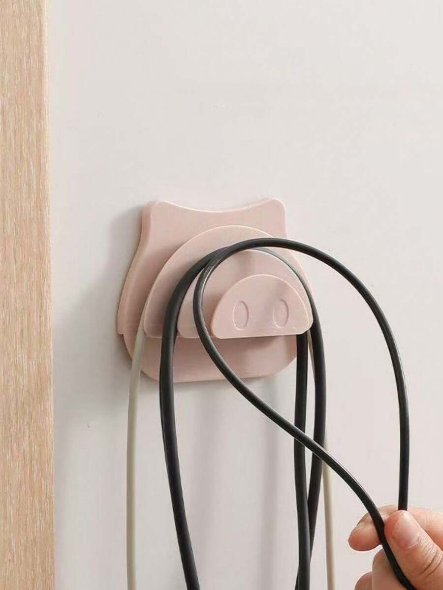 Convenient Home Pig Nose Shaped Three Zone Skipping Rope Hook, Multi-Purpose Headphone Cable Bag Hanging Rack, Skipping Rope Storage Hanging Rack, Modern And Simple - Multicolor - View 1