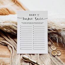 30 قطعة لعبة استكمال اسم الطفل لحفلة استقبال المولود، ذكر أو أنثى، سباق أسماء الأطفال الأبجدية، بتصميم بسيط