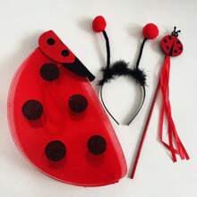 3pcs/Set Halloween Dance Party Performance Ladybug Wings Costume Props - Multicolor - View 1