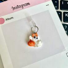 Fruit Halloween Resin Pendant Type-C Charging Port Dust Plug, Phone Charm, Phone Accessory, Suitable For Type-C Charging Port Smartphones, Tablets, Electronics, Phone Accessories, Device Protection, Fashion Accessory, Decorative Item, Accessory, Small Tool Enthusiasts