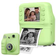 Fotocamera digitale stampante istantanea 3 in 1 - Fotocamera, gioco, lettore MP3 3 in 1, stampa foto istantanea, gioco puzzle, zoom digitale 16x, registrazione video HD 1080P, fotografia - regalo perfetto per Ognissanti, Natale, compleanno. Rientro a scuola, Festa del Lavoro, Ognissanti, Natale, Giorno del Ringraziamento