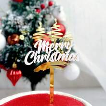 1pc/3pcs/6pcs Acrylic Merry Christmas HOHOHO Milu Deer Cake Topper For Christmas Party Cake Decoration Supplies Christmas Christmas Decorations Christmas Pajamas Christmas Gifts Christmas Decor - Multicolor - View 9