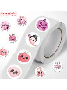 SCXXBSW 500 buah Stiker Grafiti Kartun Halloween Warna Pink untuk Dekorasi Buku, Gelas Air, Buku Catatan, Gulungan Koper, dan Lainnya. - MultiWarna - View 9
