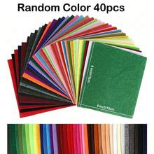 40pcs Soft Felt Sheets, Multi-Color Options, Ideal For DIY Handicrafts, Embroidery, Needle Felting And Sewing Projects - Multicolor - View 11