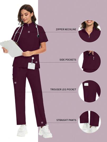 Surgical Uniforms Woman Nursing Articles Top Pant Sets Scrub Clinical Uniform Beauty Salon Spa Hospital Work Wear Suits