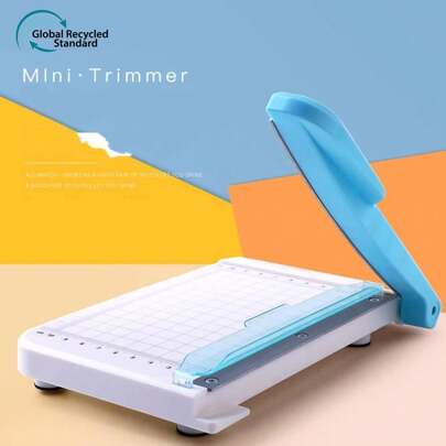 Precision Paper Cutter Trimmer 6 Inch With Grid Line Guide - Heavy Duty Guillotine Blade For Crafting, Scrapbooking, Photos & Cardstock | Portable Cutting Tool For Office Home DIY Enthusiasts