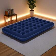 QUEEN-SIZE Inflatable Mattress Camping Air Bed - Navy Blue - View 3