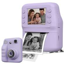 Fotocamera digitale stampante istantanea 3 in 1 - Fotocamera, gioco, lettore MP3 3 in 1, stampa foto istantanea, gioco puzzle, zoom digitale 16x, registrazione video HD 1080P, fotografia - regalo perfetto per Ognissanti, Natale, compleanno. Rientro a scuola, Festa del Lavoro, Ognissanti, Natale, Giorno del Ringraziamento