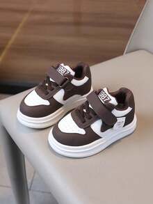 1 Pair Children's Autumn New Sports Shoes, Soft Sole Fashion Versatile Outdoor Casual Shoes With Hook And Loop Closure, Suitable For Girls Outdoor Running, Walking, Traveling