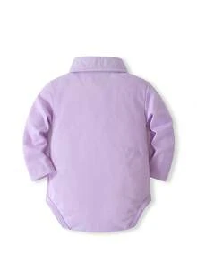 KIMOCAT Baby Langarm Bodysuit in Unifarbe, Frühling/Herbst