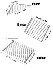 1pc Sink Drying Rack, Retractable Dish Drying Rack Over Sink, Stainless Steel Dish Drying Rack, Foldable Dish Drainer, Gray S-Shaped Dish Rack, Foldable Dish Drying Rack, Stainless Steel S-Shaped Dish Rack, Foldable Dish Drainer, Gray, Stainless Steel Sink Dish Drying Rack, 304 Stainless Steel Retractable Dish Drying Rack, Foldable Dish Drainer, Mildew-Resistant Silicone Storage Rack, Kitchen Storage Rack, Dish Rack