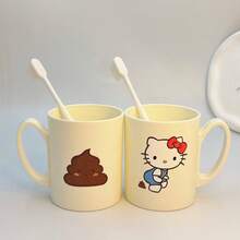 Sanrio 1 pieza Taza de enjuague de Hello Kitty de Sanrio de 350ml, taza linda y de moda, de vuelta a la escuela
