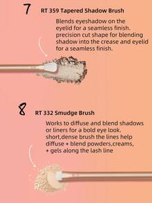 Bộ cọ trang điểm 9 món Real Techniques The Wanderer, dùng cho phấn mắt dạng lỏng, kem và phấn phủ, kem nền, che khuyết điểm, má hồng và tạo khối, kích thước nhỏ gọn tiện mang theo, thích hợp làm quà tặng Giáng sinh. - trái cam - Xem 7