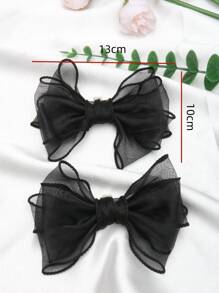 1 Pair (2pcs) White, Beige, Black, Wine Red, Light Pink, Rose Pink, Beige Bow-Shaped Detachable DIY Shoe Clips, Fashion Elegant Shoe Accessories For Women's High Heels, Pumps, Office Business Heels, Date Outfit