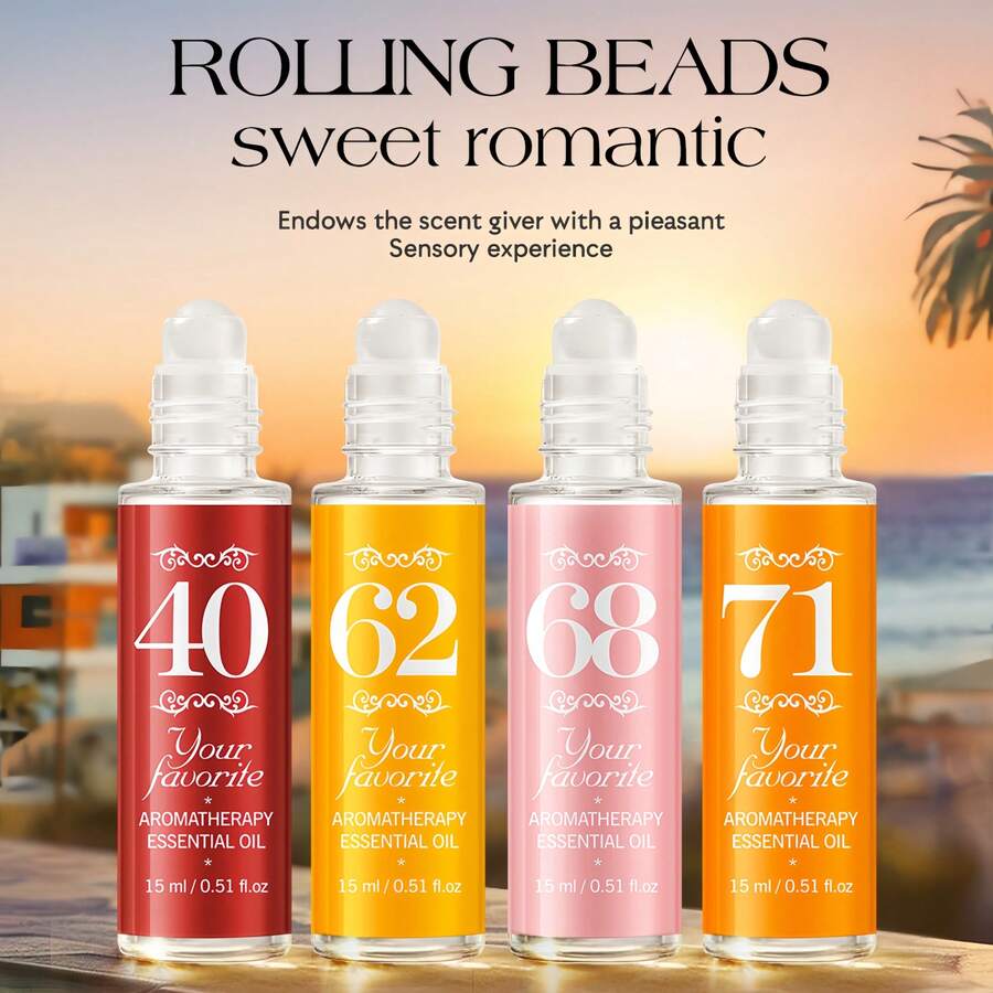 [ منتج جديد ] كرة عطرية بزيت نباتي أساسي 15مل | عطر محمول خالي من الكحول طويل الأمد | 4 أنواع من العطور الشافية للاختيار من بينها | مناسب للمواعدة والمكتب والنوم