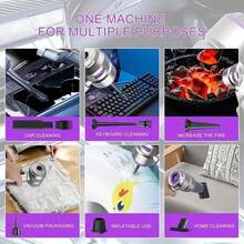 16000Pa Handheld Vacuum Cleaner, Vacuum Cleaner And Air Purifier, High Power Wet & Dry Handheld Car Vacuum Cleaner With Multiple Nozzles/Small Floor Mop, Suitable For Car, Home, Office And Pets - Multicolor - View 5