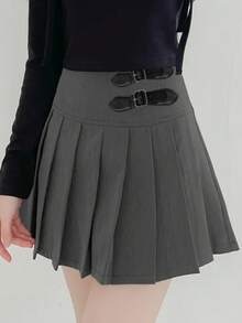 2025春秋百搭百褶裙 - 灰色 - 查看 3