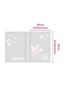 A7 Tri-Fold Loose Leaf Notebook, PVC Transparent Cover, Organizer Album With Divider Pages, Planner Journal