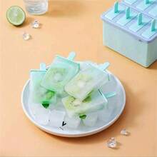 Molde para paletas de hielo de fácil liberación, fabricante de polos de hielo DIY, con tecnología de congelación utilizada, para polos de hielo caseros, molde de helado vertical de 8 cavidades, modelo de paletas de helado casero Accesorios y utensilios de cocina para Navidad