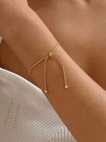 1 Stück modischer, verstellbarer Edelstahl Fußkettchen, einfacher und vielseitiger Knöchelschmuck für Frauen