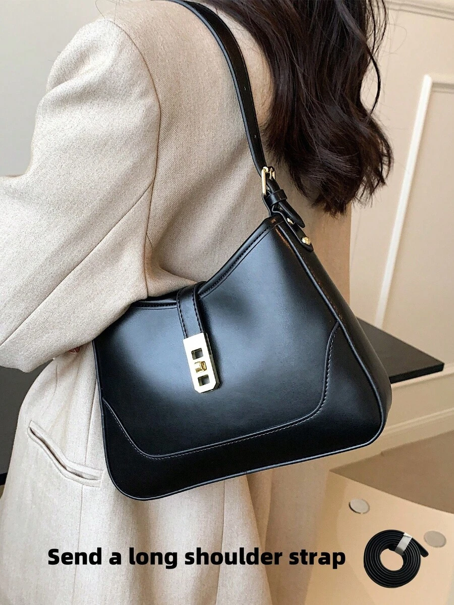 Old Moeny，轻巧，商务休闲金属装饰流浪包，适合少女女大学生、新手和白领工作者，非常适合办公室、工作、商务、通勤，适合少女女大学生、新手和白领工作者的最佳工作包，非常适合办公室、大学、工作、商务、通勤、户外、旅行、郊游、商务休闲女包非常适合办公室商务和工作，女士优雅，商务休闲女包非常适合办公室商务和工作 - 黑色 - 查看 1