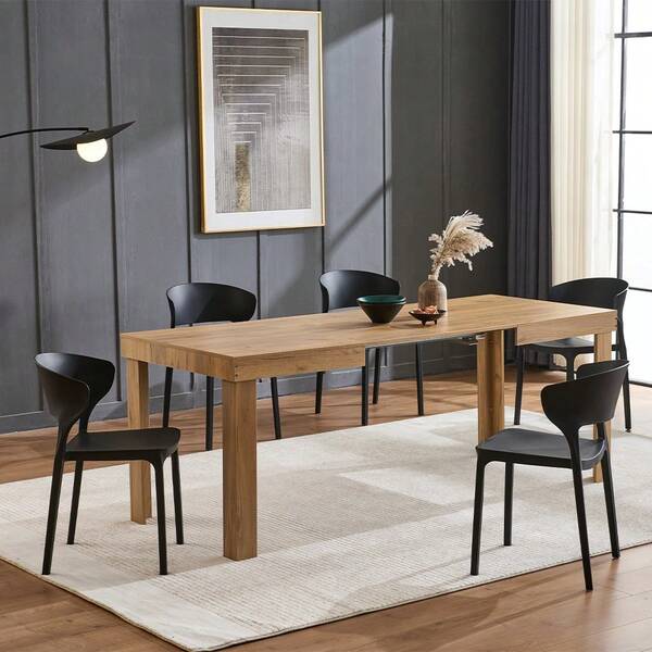 Shally Dogan Tavolo Allungabile da 4 a 6 Posti per Sala da Pranzo e Cucina, Tavolo Estensibile da 120 a 200 cm con Apertura a Scorrimento, Struttura Robusta, Design Moderno Salvaspazio