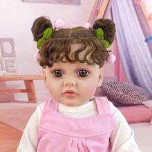 55cm Planted Hair Simulation Doll 22inch Fully Vinyl Washable Reborn Dolls Dress Up Games Accompanying Toys New Year Gifts