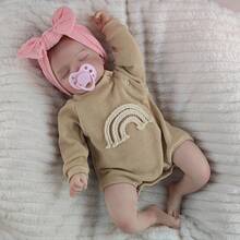 1pc 18 Inch Lifelike Simulation Doll Hand Drawn Hair Half Glue Reborn Dolls Playing House Accompanying Toys Birthday Present - Multicolor - View 3