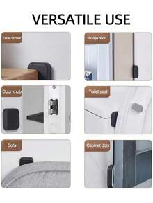 1/3/6 Stück Gummi Wandschutz, selbstklebende Türknauf Stopper, Polster Puffer, Twist Design, weich & flexibel, wasserdicht, geeignet für Kühlschrank, Garage, Büro, Bad, Küche, wiederverwendbar