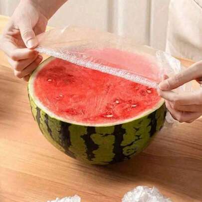 50个/100个装便携式食品保鲜盖，可拉伸食品盖，易于使用的蔬菜保鲜盖，冰箱保鲜保湿工具，塑料袋替代品，可保鲜水果并具有抗菌性能