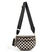 GAINSNS Ladies' Saddle Bag Checked Pattern Crossbody Bag For Women Girls Sling Bag With Adjustable Strap And Coin Purse Stylish Urban Minimalist Commuting Lightweight Single Shoulder Women's Bag - Nhiều màu - Xem 9