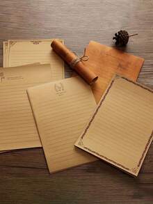 10pcs Vintage Kraft Paper, Suitable For Home Office Stationery, Vintage - Thank You Cards, Love Letters, Invitations, Resumes, Awards, Diplomas, Arts, Crafts, Certificates - Multicolor - View 8
