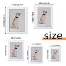 1 pieza/4 piezas Juego de marcos de fotos elegantes en blanco, se adapta a fotos y certificados de 3.5x5", 4x6", 5x7", 6x8", 8x10". Adecuado para sala de estar, dormitorio, pasillo, para colgar en la pared o exhibir sobre la mesa. Alta relación calidad-precio. Múltiples tamaños disponibles (Fotos incluidas al azar)