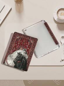 图腾 iPad 保护套，兼容 iPad Air 4/5 (10.9 英寸)、iPad 7/8/9 (10.2 英寸)，内置笔槽，也适用于 Tab S6 (10.4 英寸)、Tab A7 Lite (8.7 英寸)，时尚皮革保护套，是返校季、情人节、新年等节日的理想礼物。 - 彩色 - 查看 5