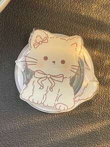 1个可爱蝴蝶结猫咪造型磁性手机支架，强力吸附，通用尺寸（适用于磁性手机壳） - 彩色 - 查看 9