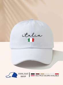 1pc Italia Italy Flag Print Sun Hat, Casual Adjustable Visor Hat, Fashion Versatile Sunscreen Gift For Family, Vacation - Baseball Cap - View 16