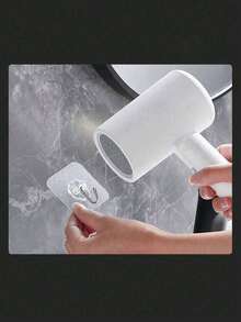 Móc treo tường trong suốt, chống thấm nước, có thể tái sử dụng, không mối nối, thích hợp sử dụng cho mục đích nặng nhọc trong nhà bếp, phòng tắm, văn phòng. - trong suốt - Xem 7