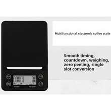 1 件多功能电子咖啡秤，倒入咖啡秤，计时咖啡秤带硅胶隔热垫，3/5kg 0.1g 高精度，纤薄机身，LCD 背光显示屏，防滑底座，带倒计时和秒表功能，适合家庭、办公室和旅行使用，需要 2 节 AAA 电池（不含电池） - 彩色 - 查看 8
