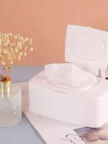 Caja de toallitas húmedas tipo botón, caja de pañuelos para coche, caja de almacenamiento portátil de toallitas húmedas para la sala de estar, caja de toallitas húmedas, caja de toallas con tapa de botón, caja de almacenamiento de toallas secas y húmedas, a prueba de polvo, multifuncional, caja de pañuelos antiestrés, suave y esponjosa - Multicolor - Ver 3