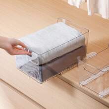 1 Pair Of Sliding Rail, Drawer Storage Basket Slide Rail, Multi-Purpose Kitchen Bedroom Dorm Organizer Box Track, No-Drill Kitchen Bathroom Cabinet Silent Slide Strip, Multi-Function Drawer Slide Rail, Storage Box Pull Track - Multicolor - View 11