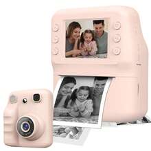 Fotocamera digitale stampante istantanea 3 in 1 - Fotocamera, gioco, lettore MP3 3 in 1, stampa foto istantanea, gioco puzzle, zoom digitale 16x, registrazione video HD 1080P, fotografia - regalo perfetto per Ognissanti, Natale, compleanno. Rientro a scuola, Festa del Lavoro, Ognissanti, Natale, Giorno del Ringraziamento