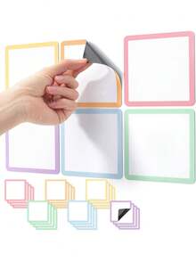 مغناطيسات قابلة للمسح الجاف، 6 حزم من الملاحظات اللاصقة المغناطيسية القابلة لإعادة الاستخدام، ملصقات مغناطيسية قابلة للمسح الجاف ملونة، ملصقات مسح جاف بحجم 4 * 4 بوصة مع قلم تحديد للسبورات البيضاء والثلاجات والخزانات وغيرها - مثالية للمكتب والفصل الدراسي والتذكيرات المنزلية - متعدد الألوان - مشاهدة 4