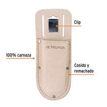 KIT 2 PZ-Suede Case For One-Handed Scissors, Truper - Beige - View 3