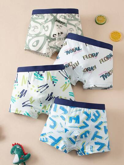 4pcs/Pack Boys' Underwear Briefs