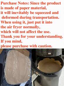 100pcs Paper Air Fryer Liners, Non-Stick Baking Paper, Compatible With Most Air Fryers Air Fryer Kitchen Air Fryer Liners Air Fryer Paper Airfryer Air Frier