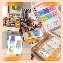 Conjunto de Impressora Portátil Mini, Máquina de Fazer Adesivos Térmicos Sem Tinta com 8 Rolos de Papel de Impressão, Adequado para Imprimir Textos, Notas, Fotos, Etiquetas de Classe, Listas de Tarefas, Etc.