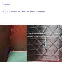 便携式蒸汽桑拿帐篷（仅帐篷本体），全身可折叠单人SPA房（不含蒸汽机），汗蒸帐篷，不含蒸汽发生器，尺寸：31.5英寸 x 31.5英寸 x 53.1英寸，黑色，浴室用品，浴室工具 - 黑色 - 查看 6