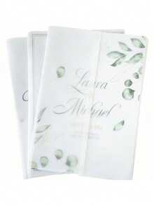 50/100 phong bì giấy Kraft, gấp sẵn cho thiệp mời 5x7 inch, thích hợp cho thiệp mời đám cưới, tiệc mừng em bé, thiệp mời sinh nhật, giấy da, giấy đặc biệt - trong suốt - Xem 3