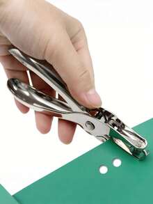 Schwere Einzelloch-Lochzange, Durchmesser 6mm - 1-8 Seiten manuelle Locher, ergonomischer Griff, batteriefrei - perfekt für Büros und Bastelarbeiten, Papier-Locher