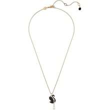 SWAROVSKI SWAN Mặt dây chuyền hình thiên nga thanh lịch mới, Dây chuyền bạc dành cho nữ, Ngày của Mẹ, Giáng sinh, Bạn gái, Quà tặng sinh nhật - màu đen - Xem 5